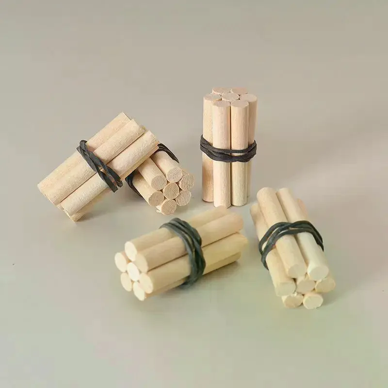 5 حزم من نماذج الحطب المصغرة المحاكية لبيت الدمى بمقياس 1/12، إكسسوارات أثاث المطبخ لديكور بيت الدمى، ألعاب تمثيلية للأطفال