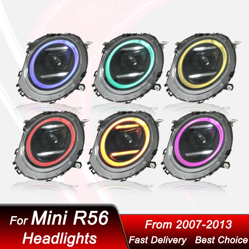 車のヘッドライト BMW ミニ R55 R56 R57 2007-2013 新スタイルフル LED