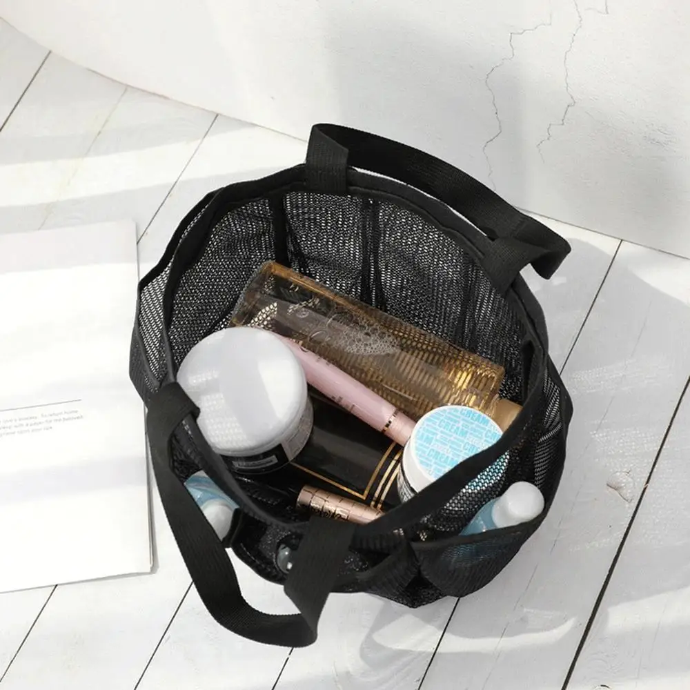 Portable Wash Bag Quick Dry Cosmetic Bag Mesh Shower Bag Hanging Toiletry Bag Shower Organizer for Bathroom Dorms Beach Camping