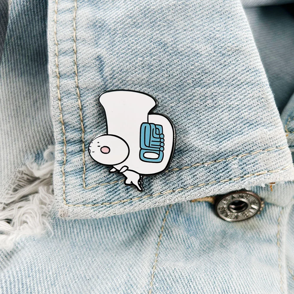 Tuba-Kun Lapel Pin Hibike! Euphonium Mascot Peripheral Enamel Pin Anime Fans Flair Addition view 2