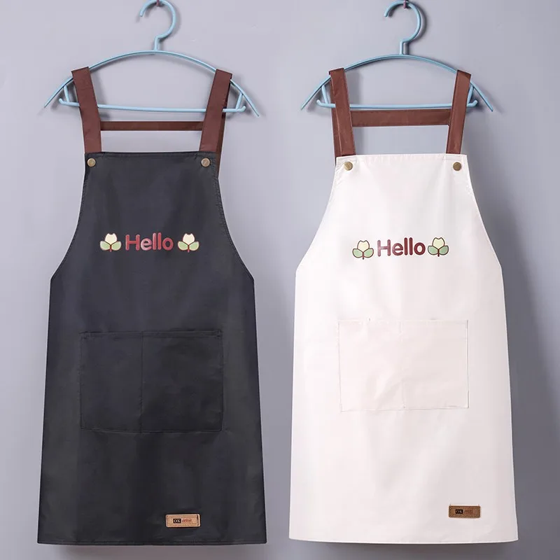

Women's Apron Waterproof Oil Resistant Apron for Kitchen Home Cooking Hand Wiping Catering Specific Work Clothes