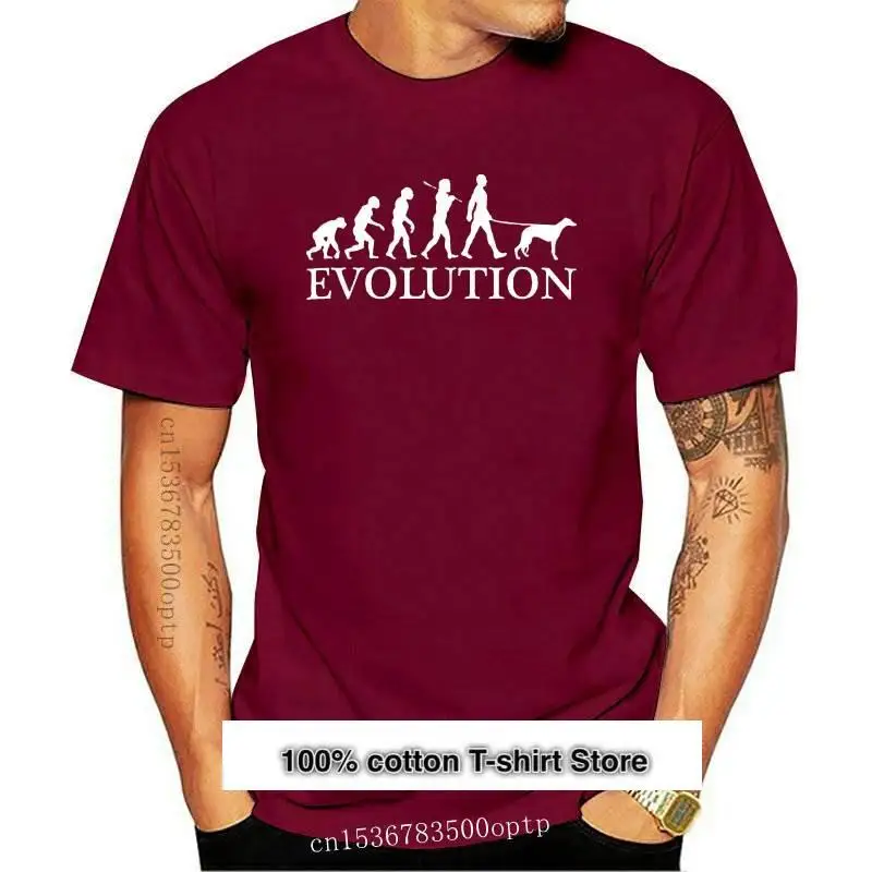 Camiseta de WHIPPET EVOLUTION OF MAN para hombre, regalo para amantes de los perros, camiseta de verano para caminar