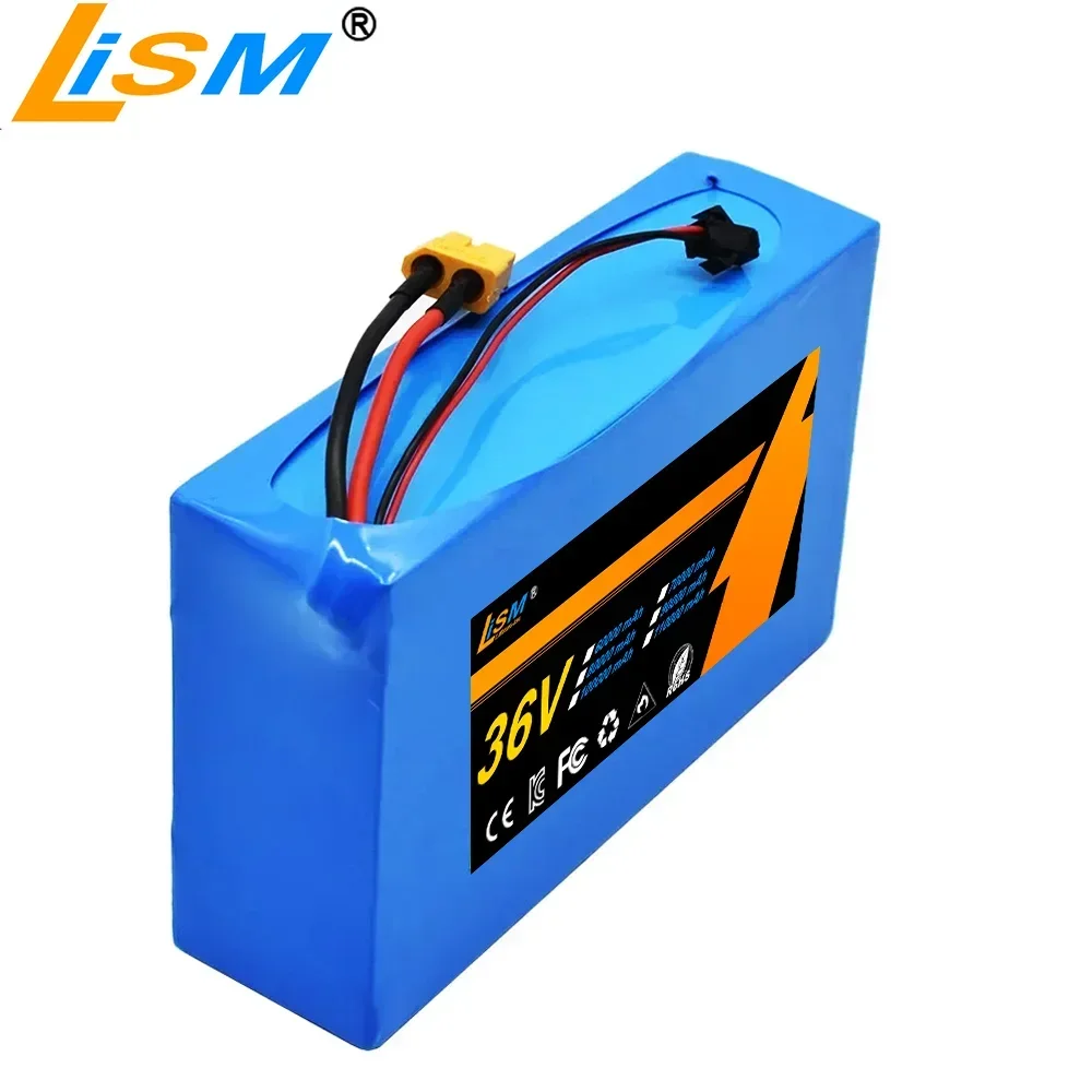 36V 100Ah 10S2P 18650 Lithium Battery Pack 550W 42V Cooter Vehicle Ultra Thin Portable Battery with BMS