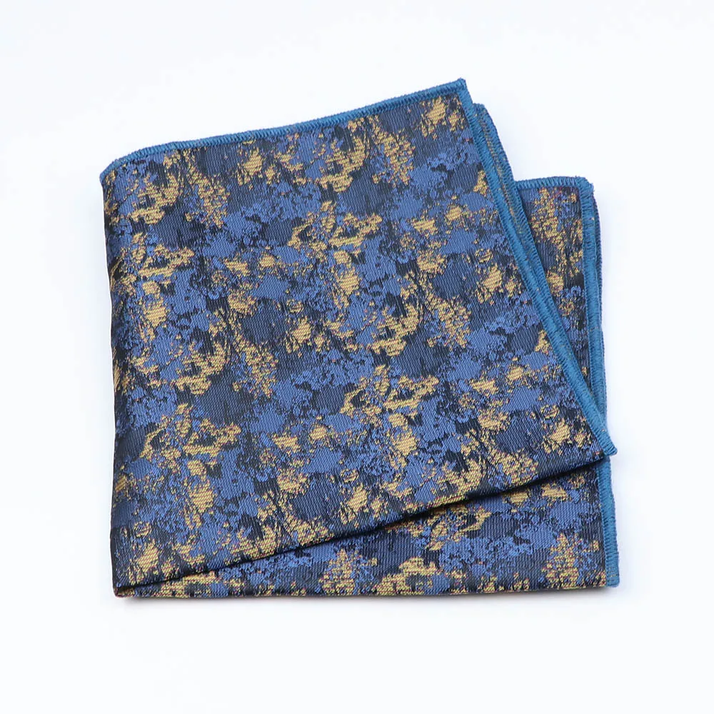 Mouchoir de poche à pois bleus et rouges pour hommes, carré de poche à la mode, mouchoir Paisley floral imbibé, accessoires de mariage d'affaires, nouveau, 22x22cm