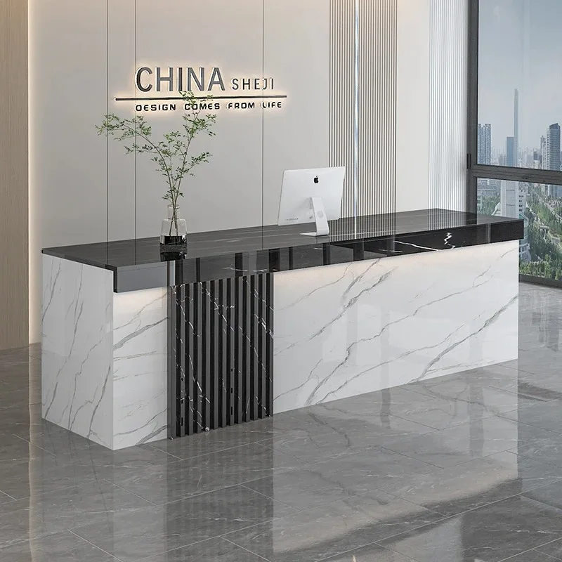 

Design Beauty Reception Desk Counter Modern Decorations Luxury Salon Restaurant Cashier Desk Display Escritorio Trendy Furniture