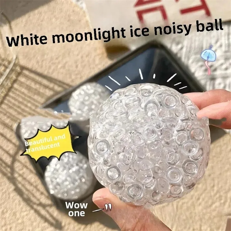 Boules Squishy en perles de glace, 1 pièce, jouet anti-Stress, jouets sensoriels Super doux pour enfants et adultes, Relaxation de l'anxiété, cadeau à presser