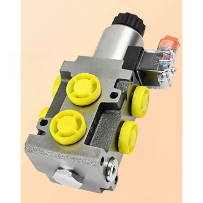 2-Position 6-Way Hydraulic Solenoid Valve, Hydraulic Switching Valve for Grapple Winch Control System