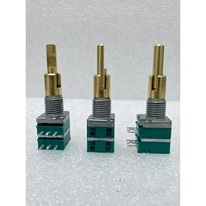 Alps RK09 Dual Shaft Rotary Volume Potentiometer B10K 6Pin For Audio Sound Card