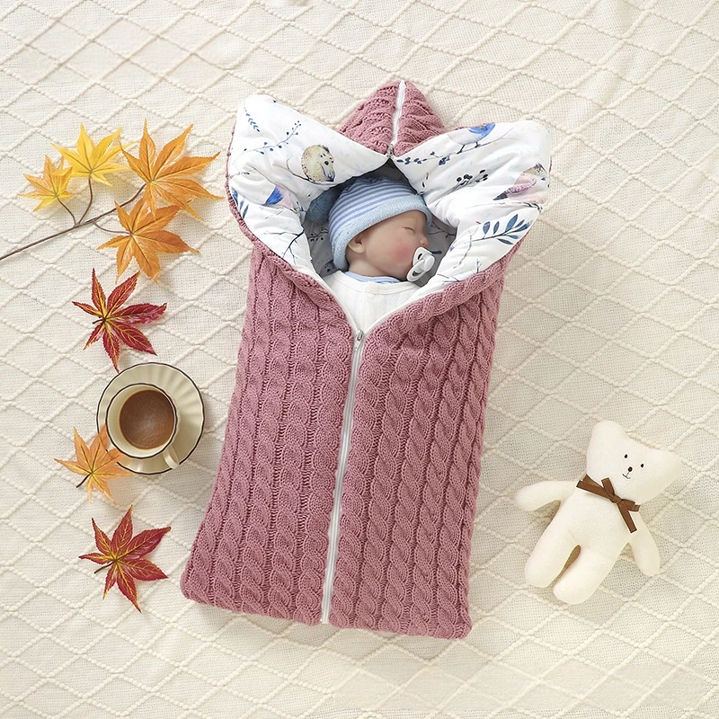 

1pc Hot Autumn and Winter Baby Sleeping Bag Newborn Envelope Style Thick Zipper Anti Kick Sleeping Bag Stroller Bag Cover