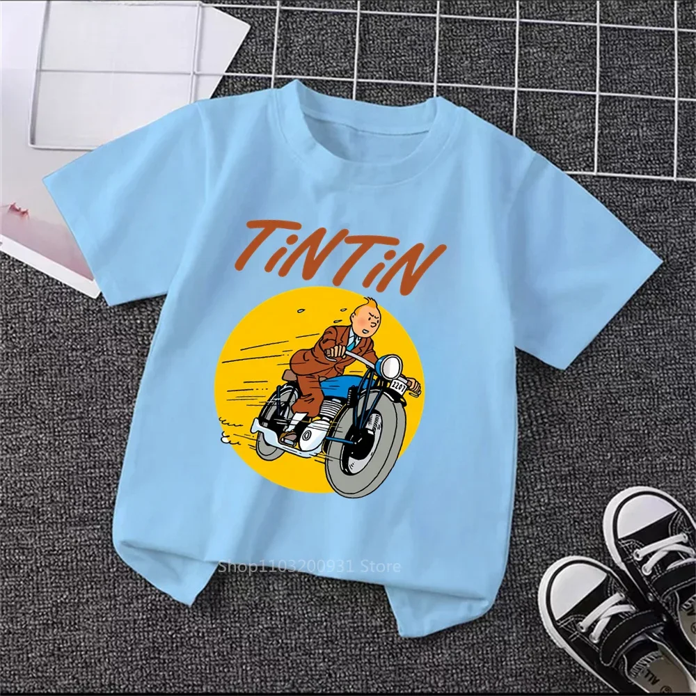 The Exciting Adventures of Tintin: Baby to Kid-Oriented Styles Exquisitely Soft Tees with Vivid Prints - Ideal for Boys & Girls