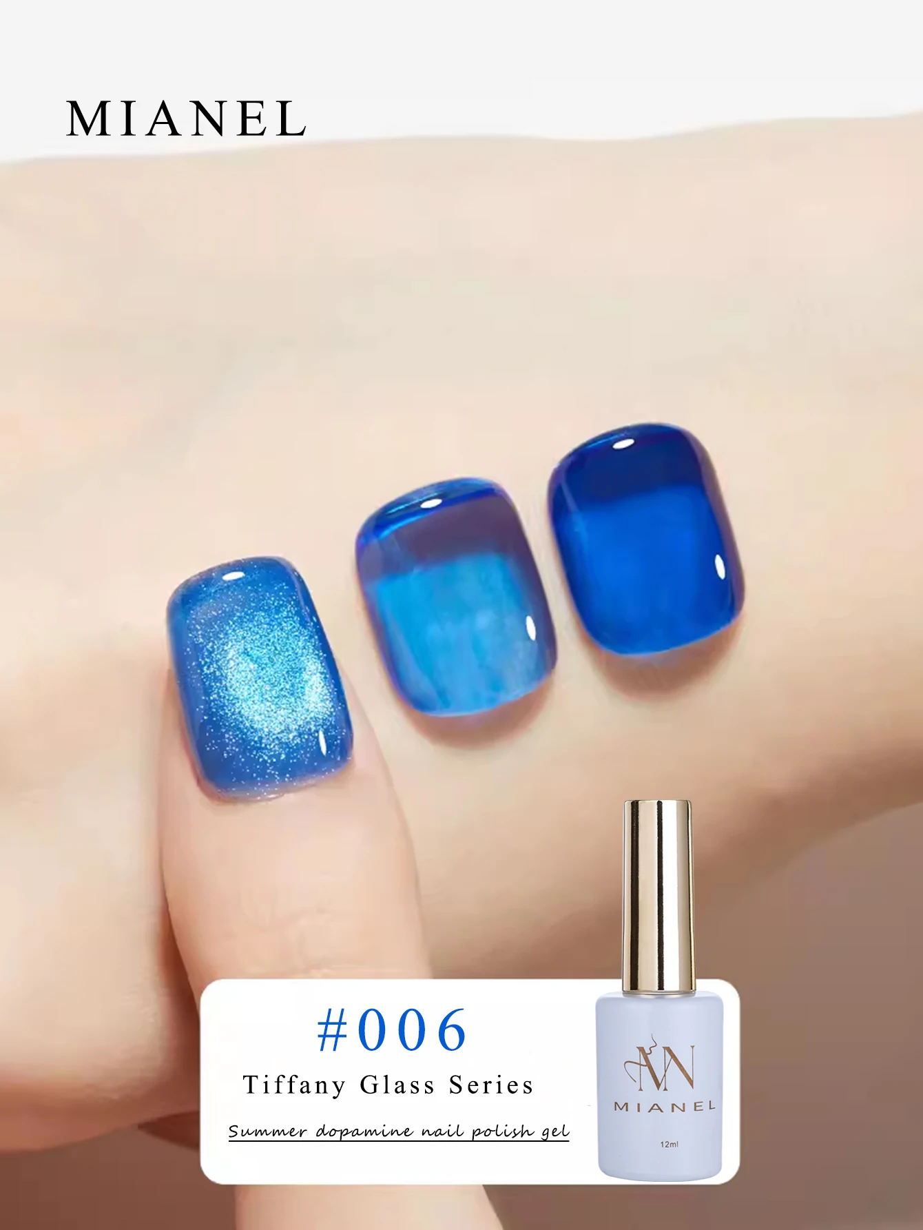 MIANEL 1-9 Stück 12ML Sommer-Bestseller Eisklarer Dopamin-Glaslack Bonbonfarbener Gel-Nagellack Glas-Jelly-Nagellack Rosa Nägel – Detail 37