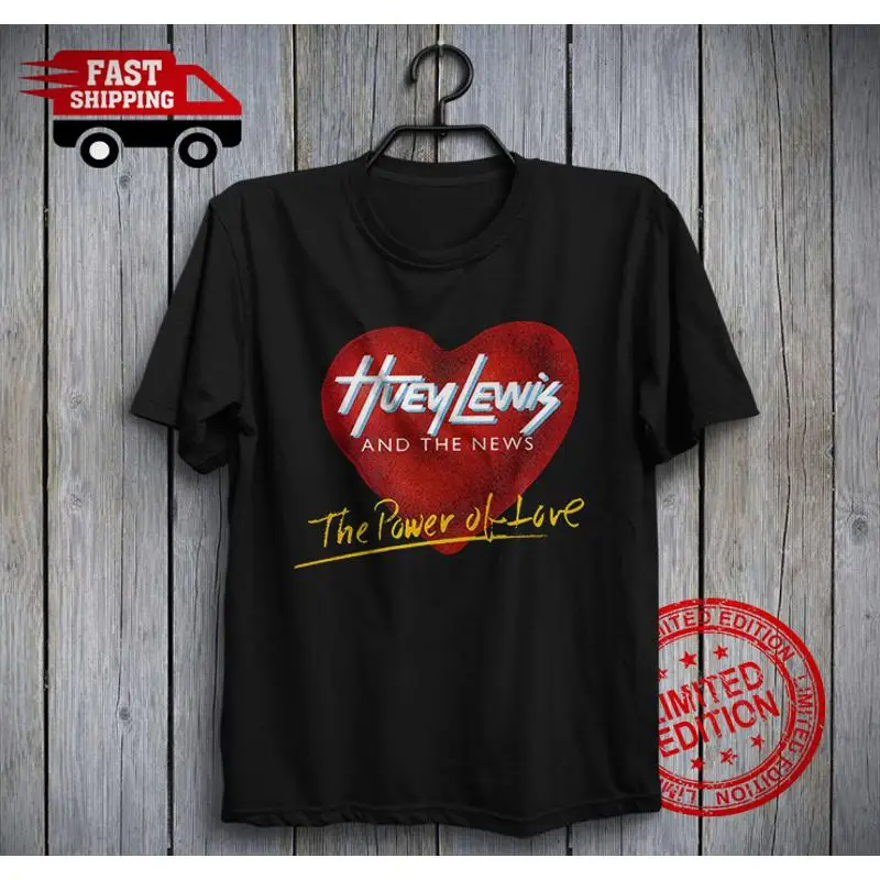 Huey Lewis y las noticias poder del amor camiseta Sean Hopper 1985