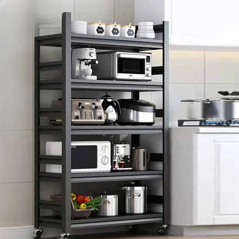 

Kitchen shelves Floor-to-ceiling multi-layer household microwave oven storage shelves