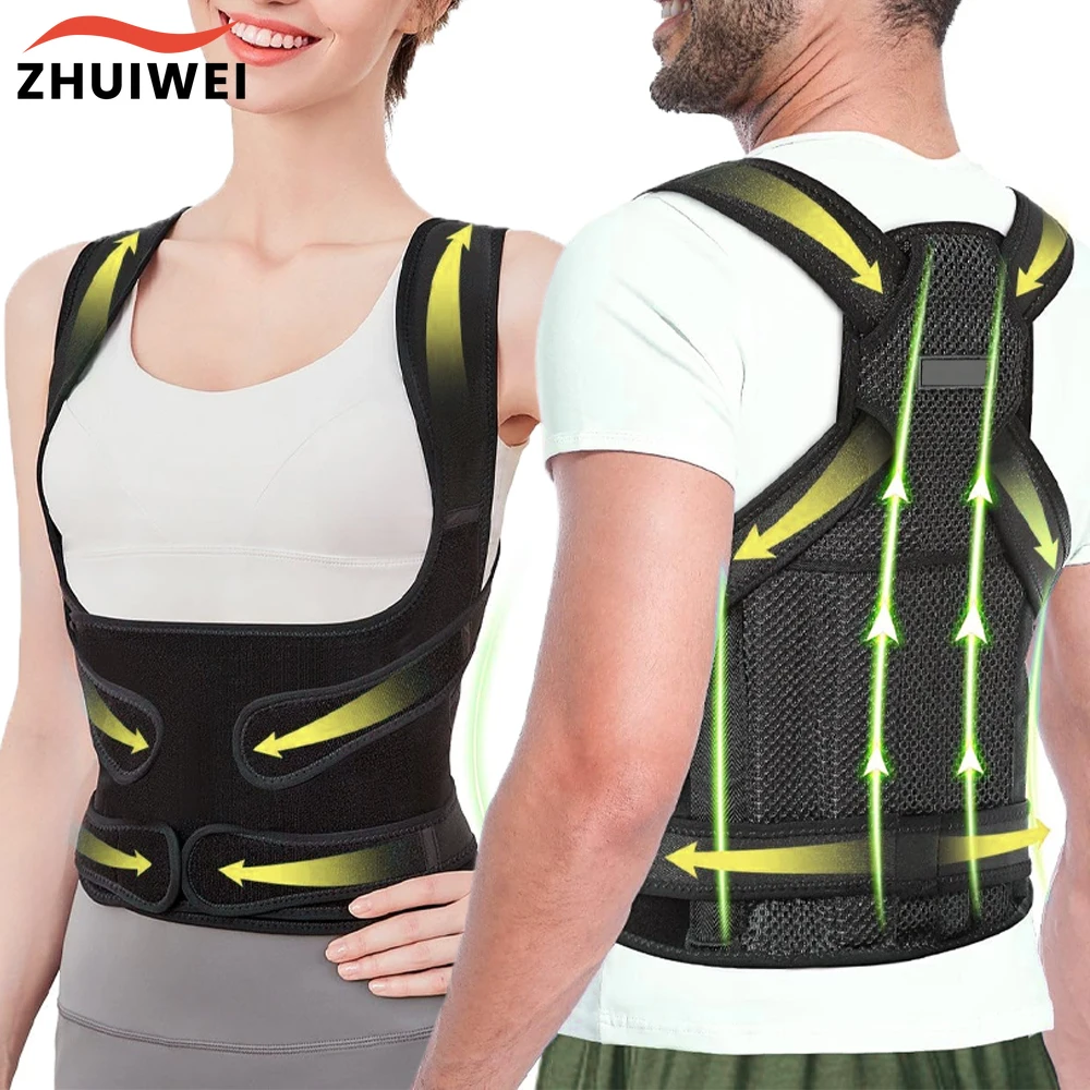 

Back Brace and Posture Corrector for Men and Women, Back Straightener Posture Corrector Scoliosis & Hunchback Correction Support