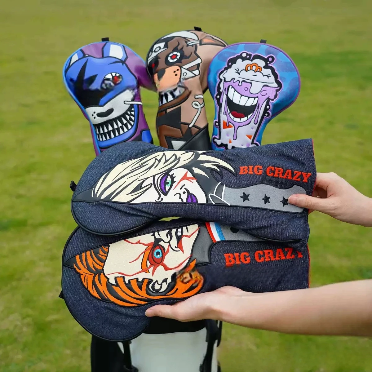 trendy-golf-club-head-cover-protection-ghost-face-wood-head-cover-ball-head-cover-sport-fitn-fans-goods-golf-accories