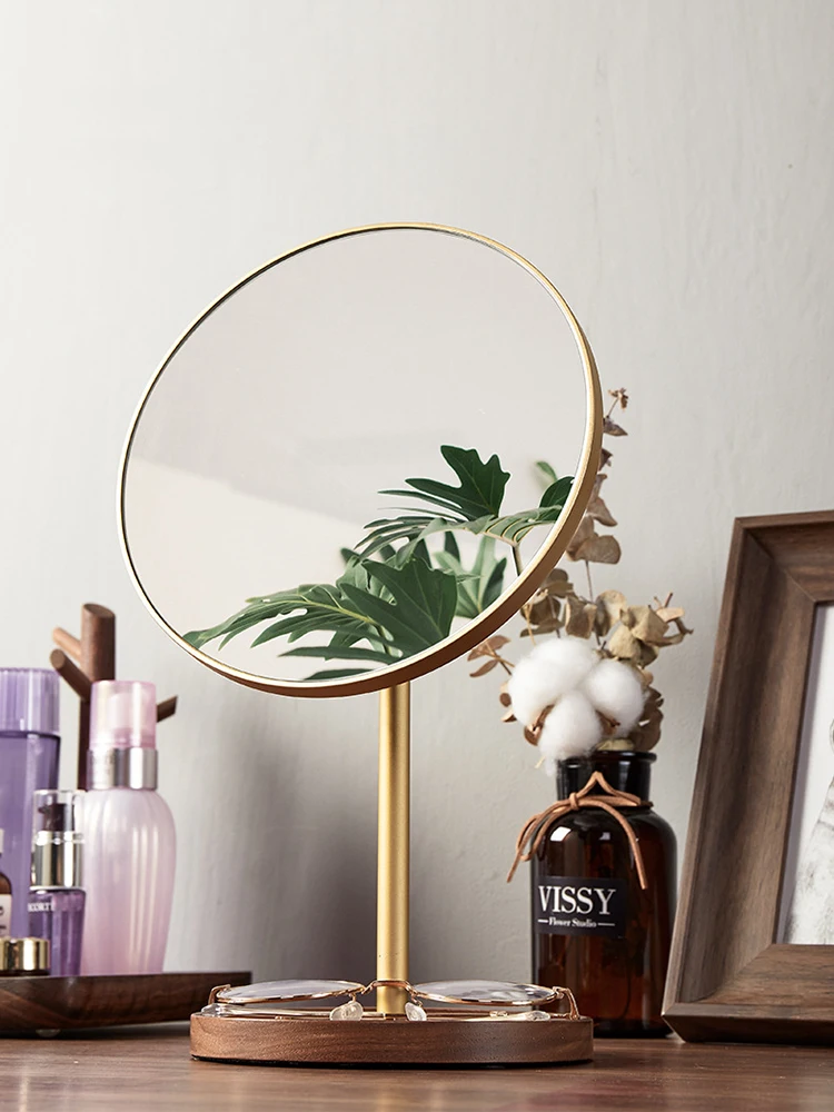 retro-large-size-hd-rotatable-wooden-eup-mirror-desktop-home-use-batoom-vani-mirror-nordic-sle-metal-frame-bedroom