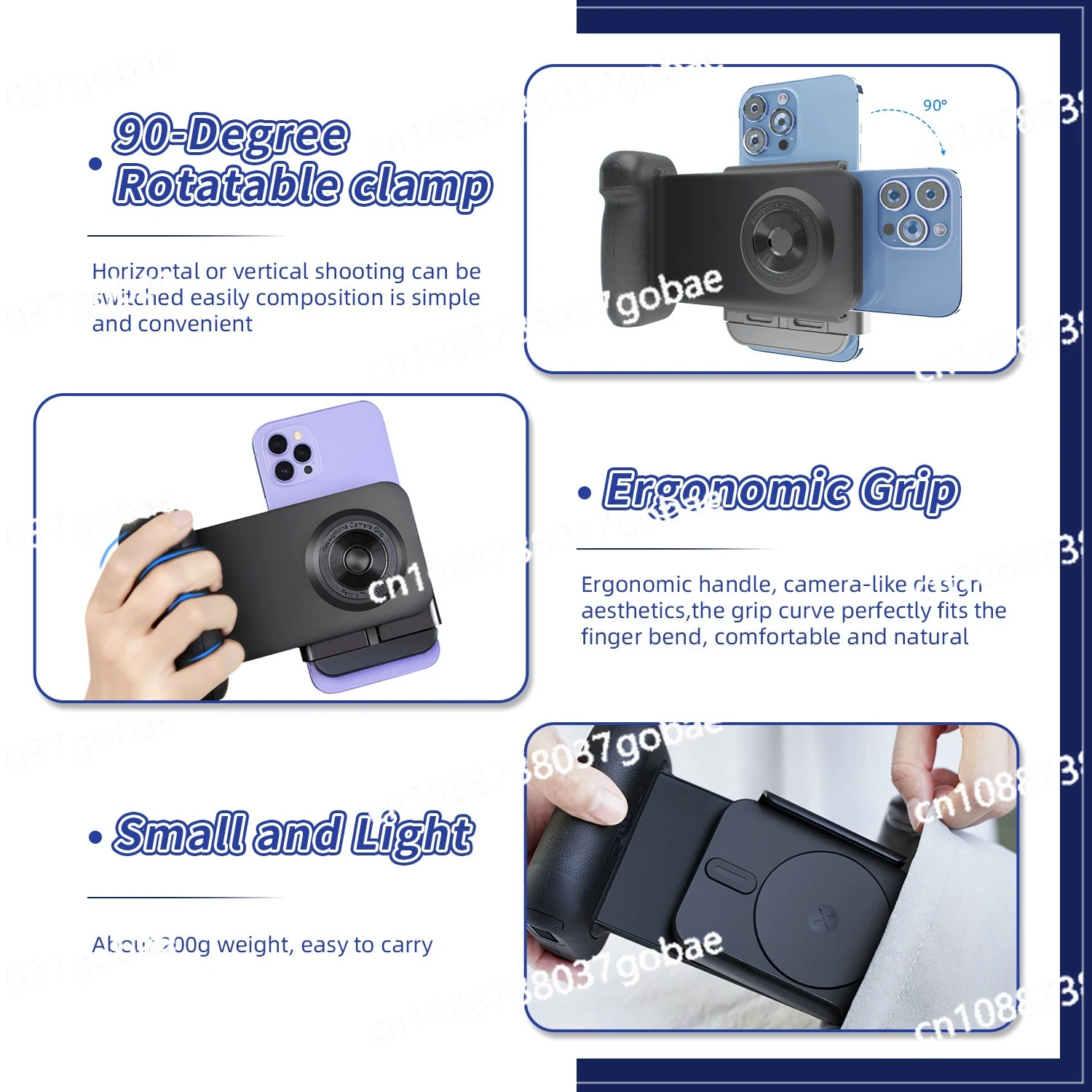 Auxiliary Bluetooth wireless remote control rotatable camera holder