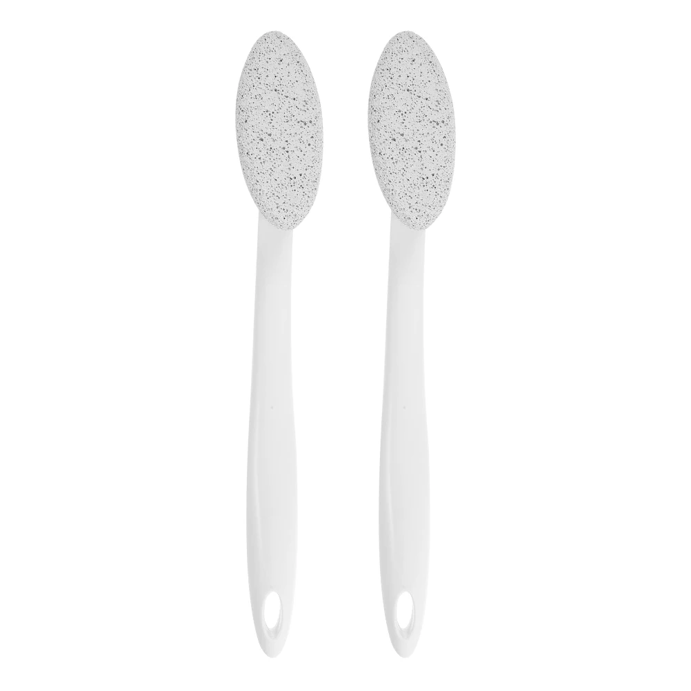 2 Stuks Pedicure Tool Voet Eelt Remover Lange Steel Puimsteen Voor Lichaam Handen Voeten Harde Huid Exfoliërende Borstel