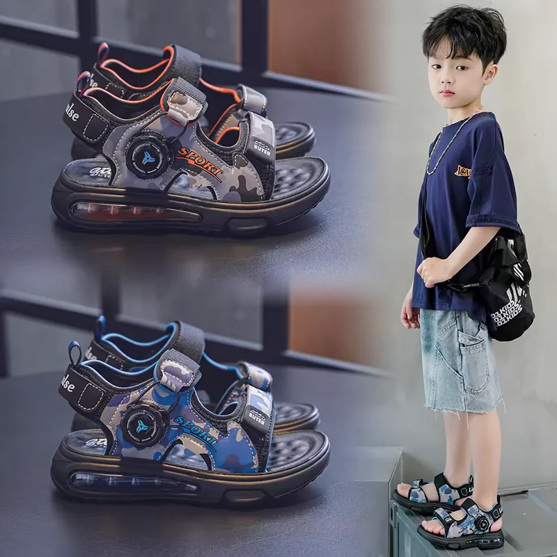 Boys' Casual Sandals Summer New Korean Version Children's Boys' Soft-soled Comfortable Breathable Quick-drying Beach Sandals