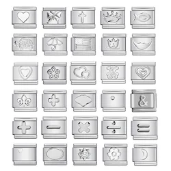 Y2k Animals Turtle Fish Bear Mouse Convex Italian Charm Links Fit 9mm Bracelet Stainless Steel DIY Jewelry Making Wholesale