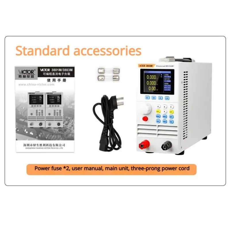 Ranlraka VC3801M Programmable DC Electronic Load Dual-Channel Load Test Instrument High Power 400W Dual Channel 500V 40A