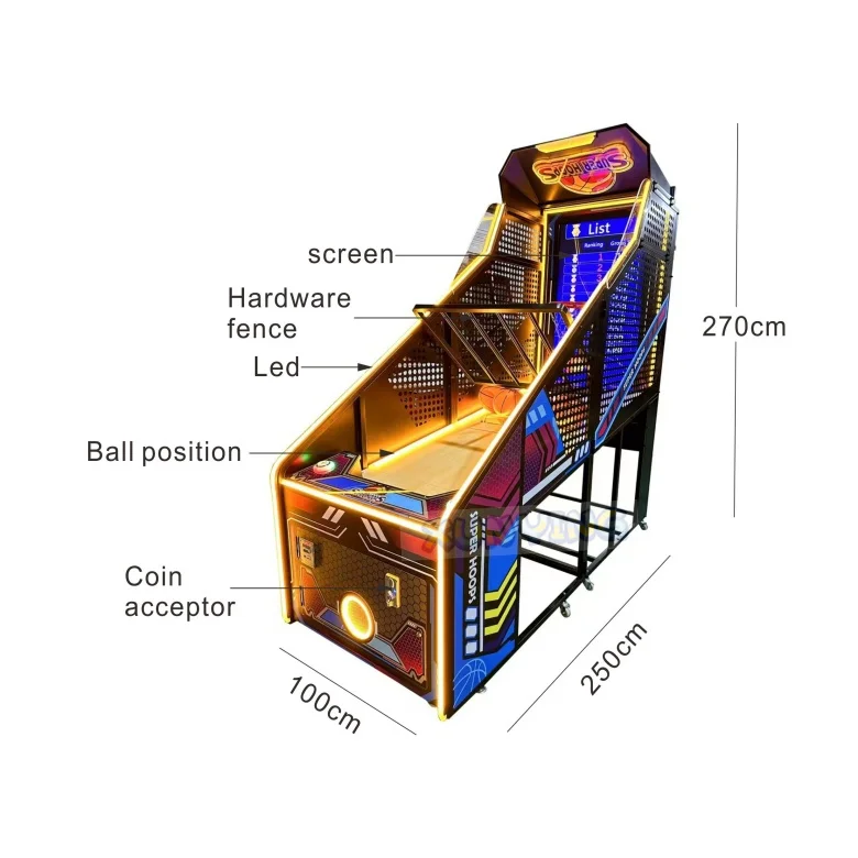 Commercial Indoor Coin Operated Electronic Basketball & Boxing Arcade Machine Competition Interactive Game Excluding Freight