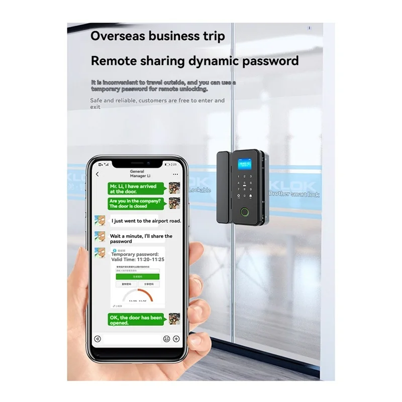 M16K-Tuya Smart-Lock For Glass Door Wooden Door Bluetooth Tuya Biometric Fingerprint Lock Electronic Door Digital Lock