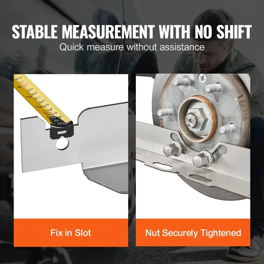 Wheel Alignment Tool 2-Pack Toe Alignment Plates Stainless Steel Alignment Plates for Accurate Toe Angle Measurement Includes 2 view 4