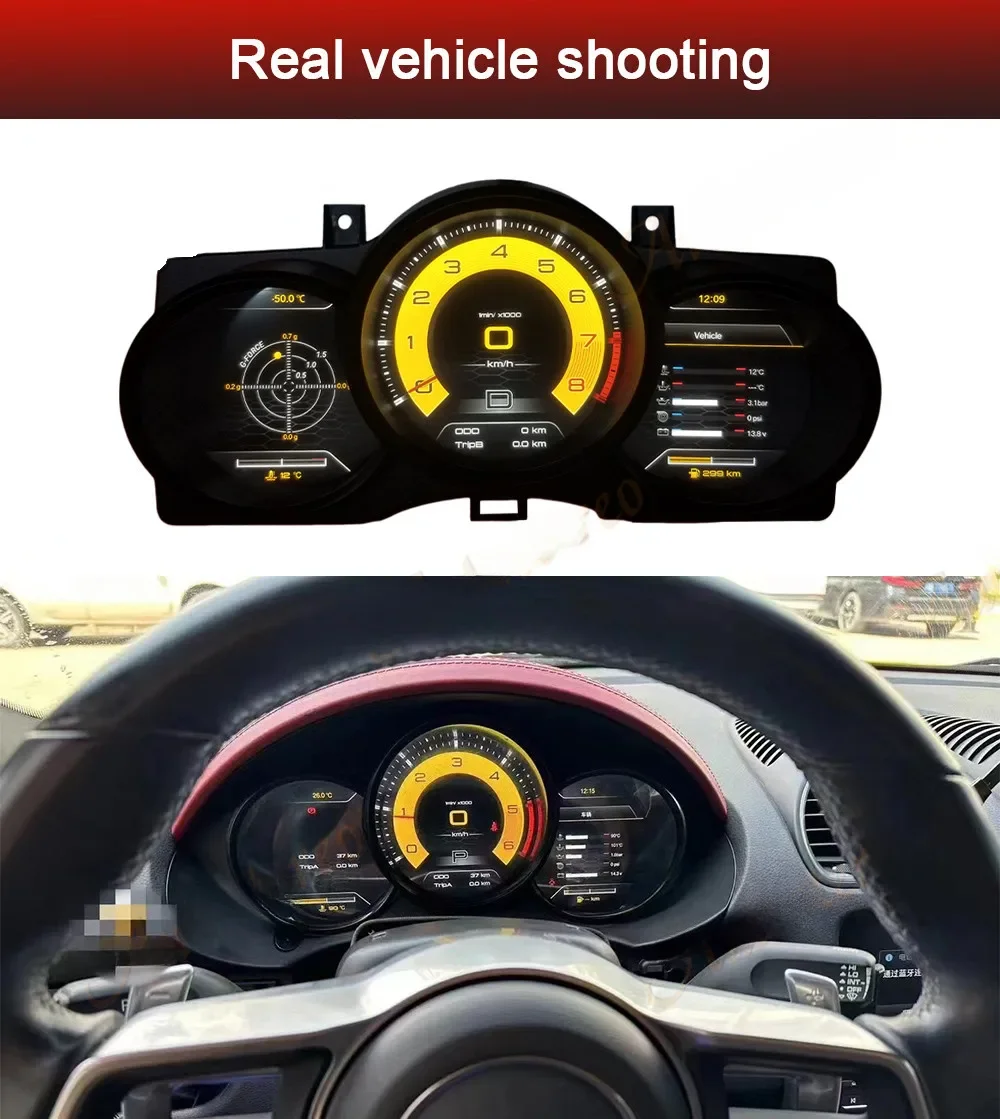SYQ Upgrade Smart Cluster Speedometer Instrument Cluster For Porsche Macan 2014-2023 Boxster LCD Digital Screen Dashboard