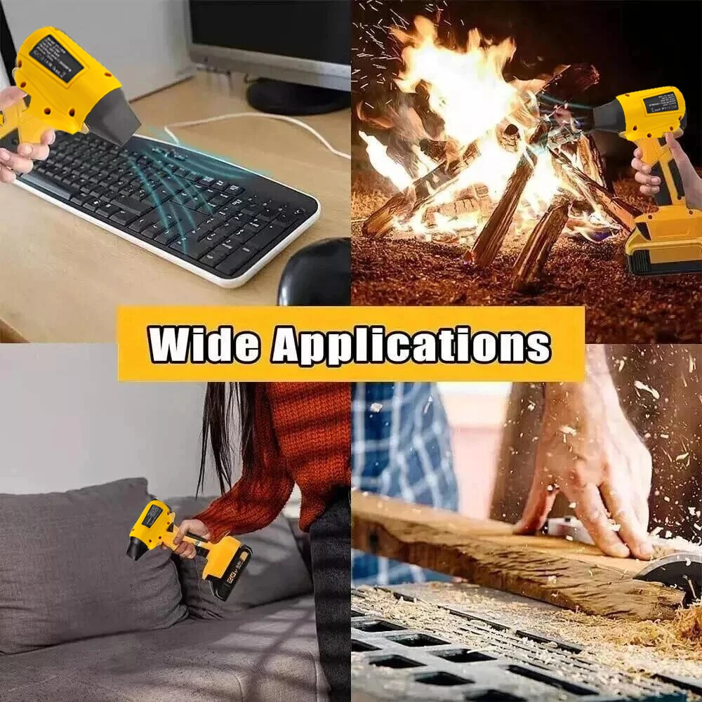 Portable Mini Jet Blower Turbo Fan Wireless Handheld with Violent Air for Makita\Dewalt\Milwaukee\Bosch\Ryobi 20V Li-ion Battery