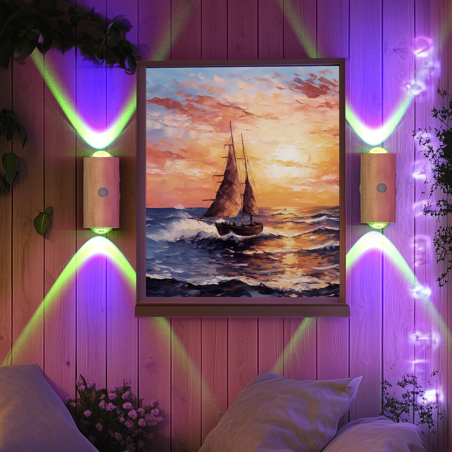 1 قطعة/2 قطعة/4 قطعة أضواء ليلية LED قابلة لإعادة الشحن مع أضواء جدار مستشعر الحركة ، ضوء محيط متدرج RGB ، مصابيح داخلية قابلة للتعتيم ،