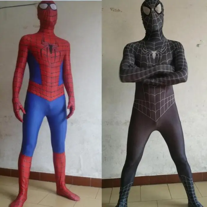 Kostium Spidermana dla dorosłych superbohater pająk czarny Remy Toby Miles Spider Man przebranie na karnawał body Halloween mężczyźni kobiety kostium