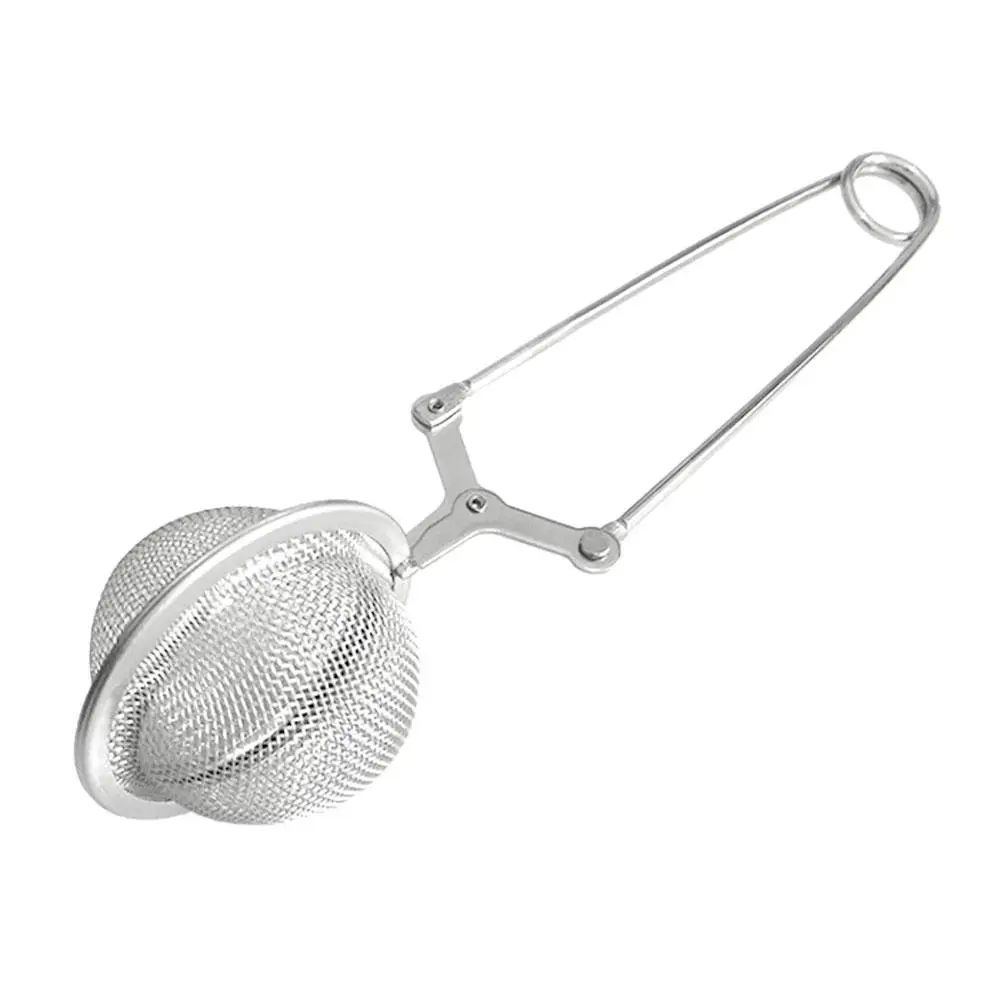 Reusable Stainless Steel Tea Infuser Sphere Mesh TeaStrainer Spice Kitchen Diffuser Herb Filter Anti-scald Gadget Handle Co M0S5