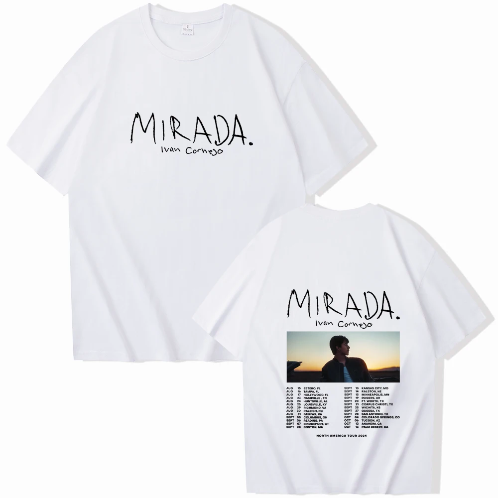 Ivan Cornejo Mirada Tour 2024 Oversized O-neck Summer Printing Women and Man Music Fans Gift T-shirt Casual Regular