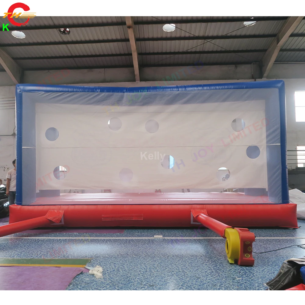Jeu de lancer de Football gonflable géant 5x3m/6x4m, livraison rapide, but de tir de Football gonflable Commercial, loisirs de videur à vendre