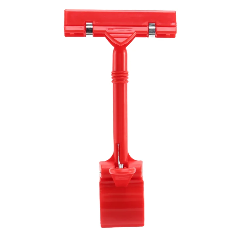 Imagem -02 - Pop Display Holder Clip Clamp Merchandise Card Price Tag Retail Sign Vermelho 10x