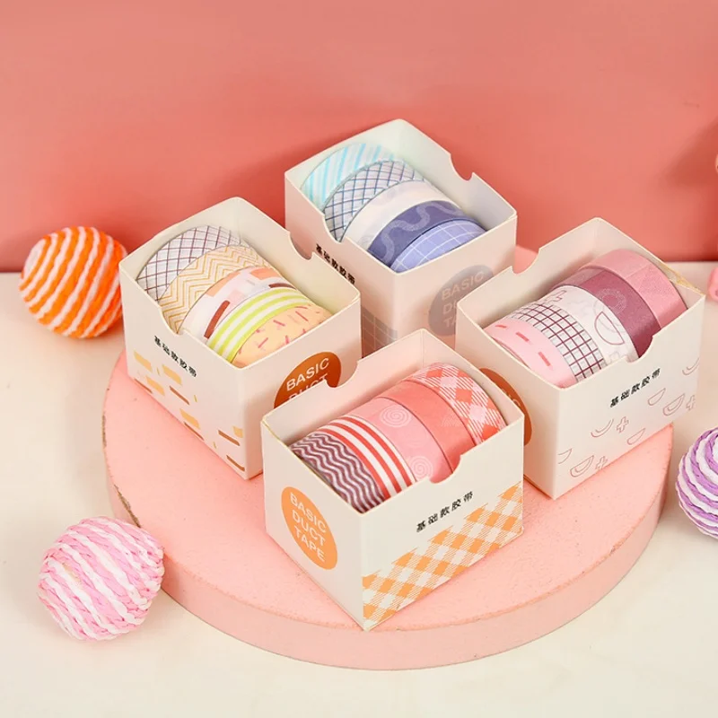 5 Rolls Colorful Decorative Tape Hand Account Collage Album Decorative Tape Student Stationery Decorative Tape