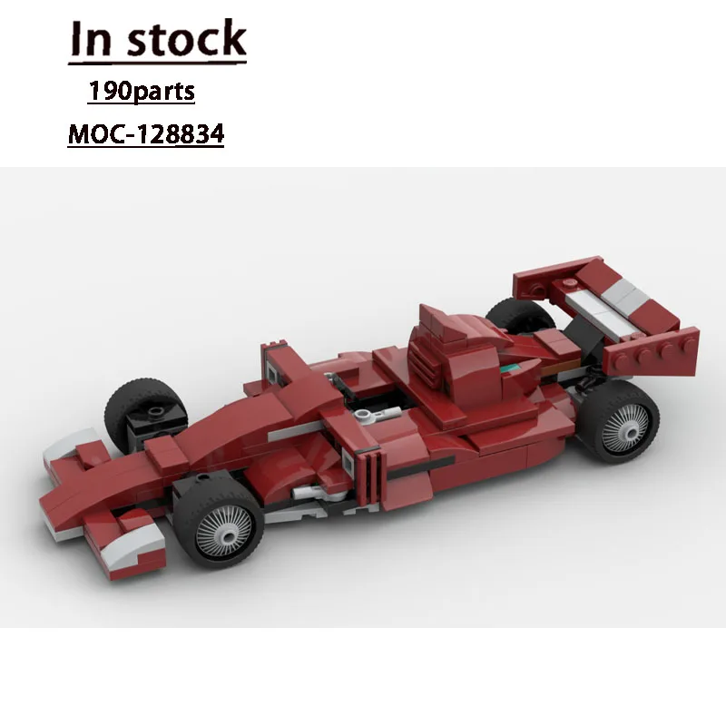 

MOC-128834 Новый классический гоночный автомобиль Formula, строительный блок, модель 190 деталей, креативная игрушка на день рождения, подарок для мальчиков и детей