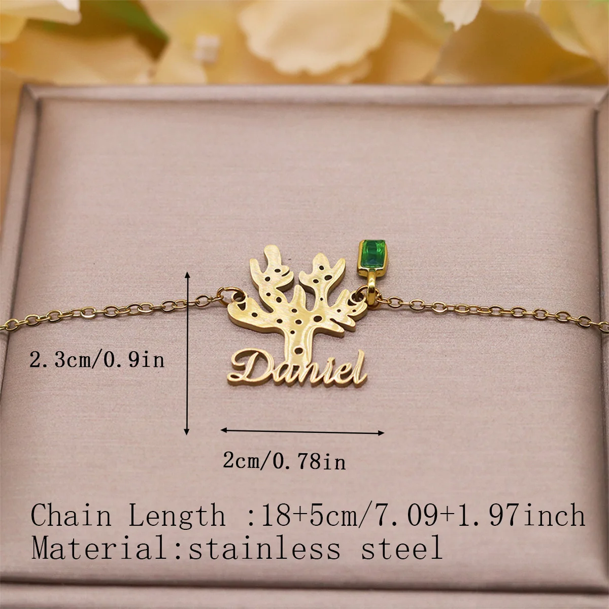 Personalized Name Coral Bracelet Custom Engraved Name Marine Life Bracelet Stainless Steel Jewelry Birthday Gift for Her Mom