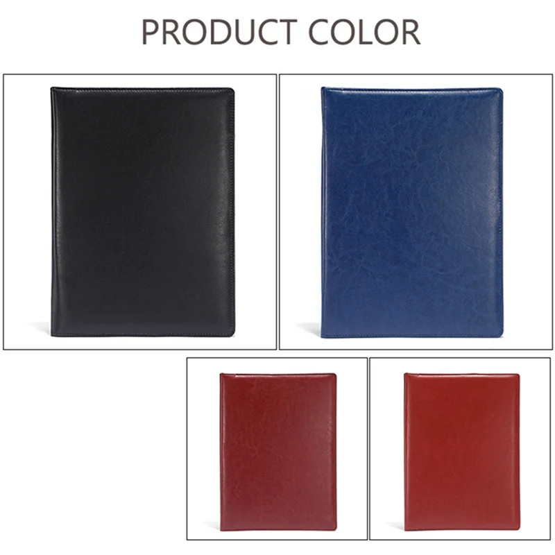 A13E-A4 PU Padfolio File Folder Portofolio Bisnis Dokumen Pemegang Logam Clipboard Pad Dokumen Organizer Pemegang