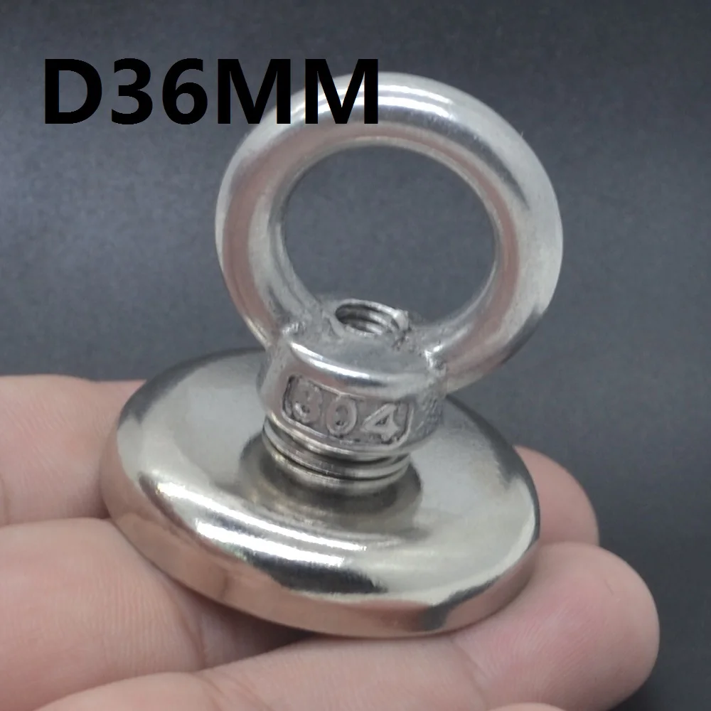 Super Strong Neodymium Magnet Salvage Magnet Deep Sea Fishing Magnets Holder Pulling Mounting Pot with Ring Eyebolt