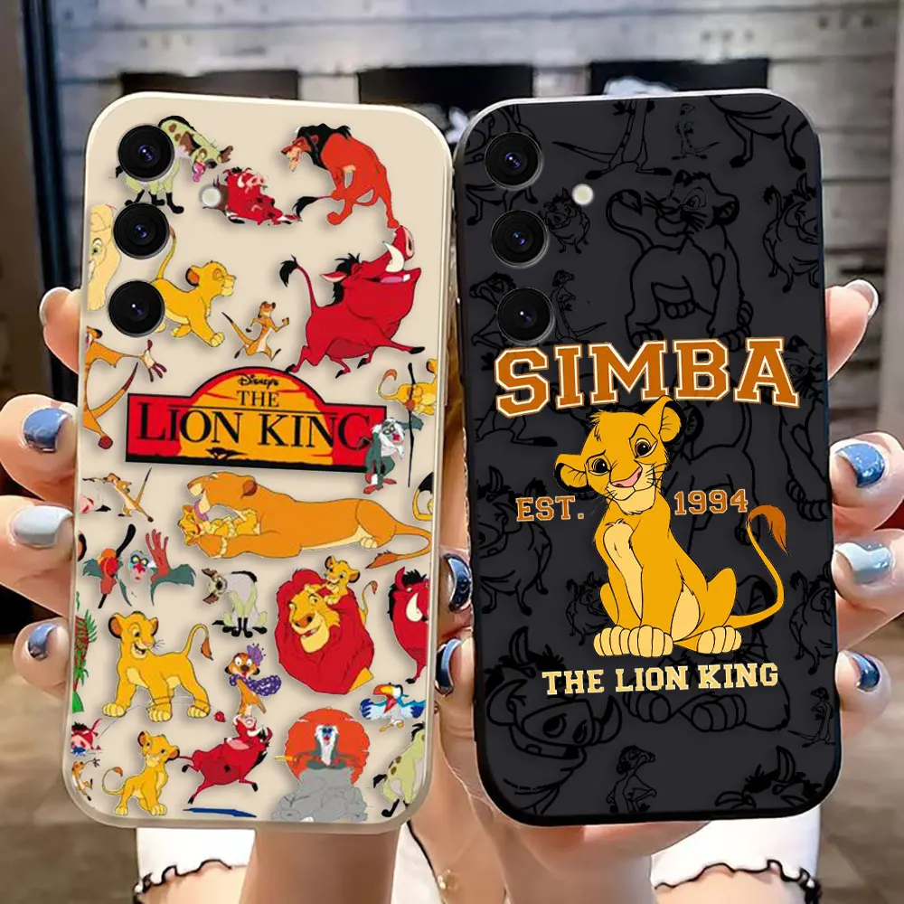 The Lion K-King HAKUNA MATATA Cover Phone Case For Samsung Galaxy S24 S23 S22 S21 S20 S10 FE PLUS ULTRA Color Case Coque Funda