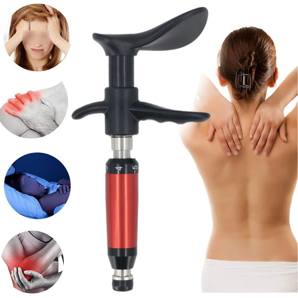 

6 Levels Chiropractic Adjusting Tool Manual Massage Gun Cervical Spine Correction Health Care Pulse Body Osteopathic Massager