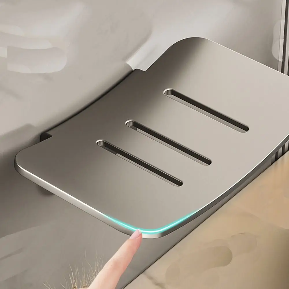 

Useful Wall Mounted Soap Dish Metal Drainable Soap Box Soap Container Tray Bathroom Kitchen Sink Organizer