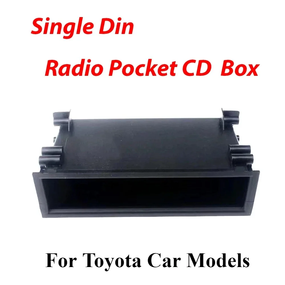 1 Din Car Radio CD Box Dash Trim Pocket Frame Case Single Din Dashboard Storage Box Organizer For Toyota Car Accessories