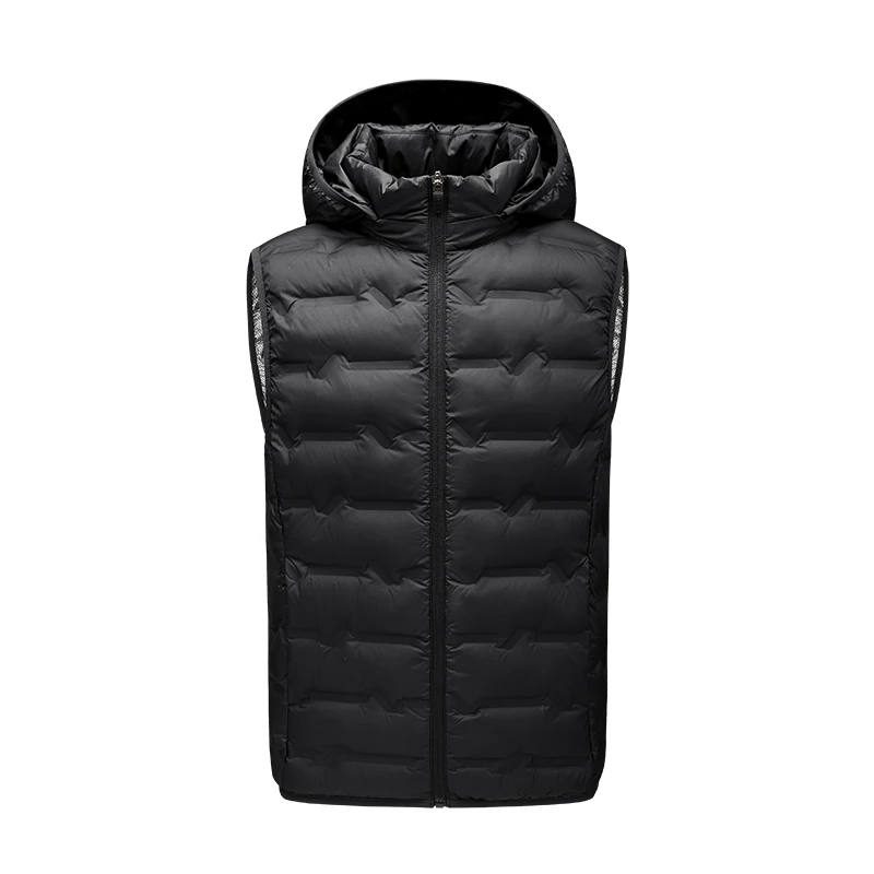 

Men Winter New Hooded Down Vest Men Warm Windproof Ultralight Sleeveless Vest Detachable Hat Waterproof Vest Men's Clothing