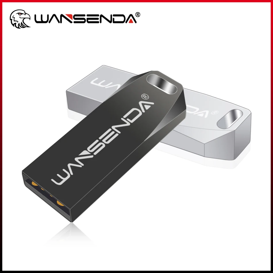 Wansenda USB 2.0แฟลชไดร์ฟกันน้ำ pendrive 128GB 64GB 32GB 16GB 8GB 4GB หน่วยความจำแบบพกพาสำหรับคอมพิวเตอร์