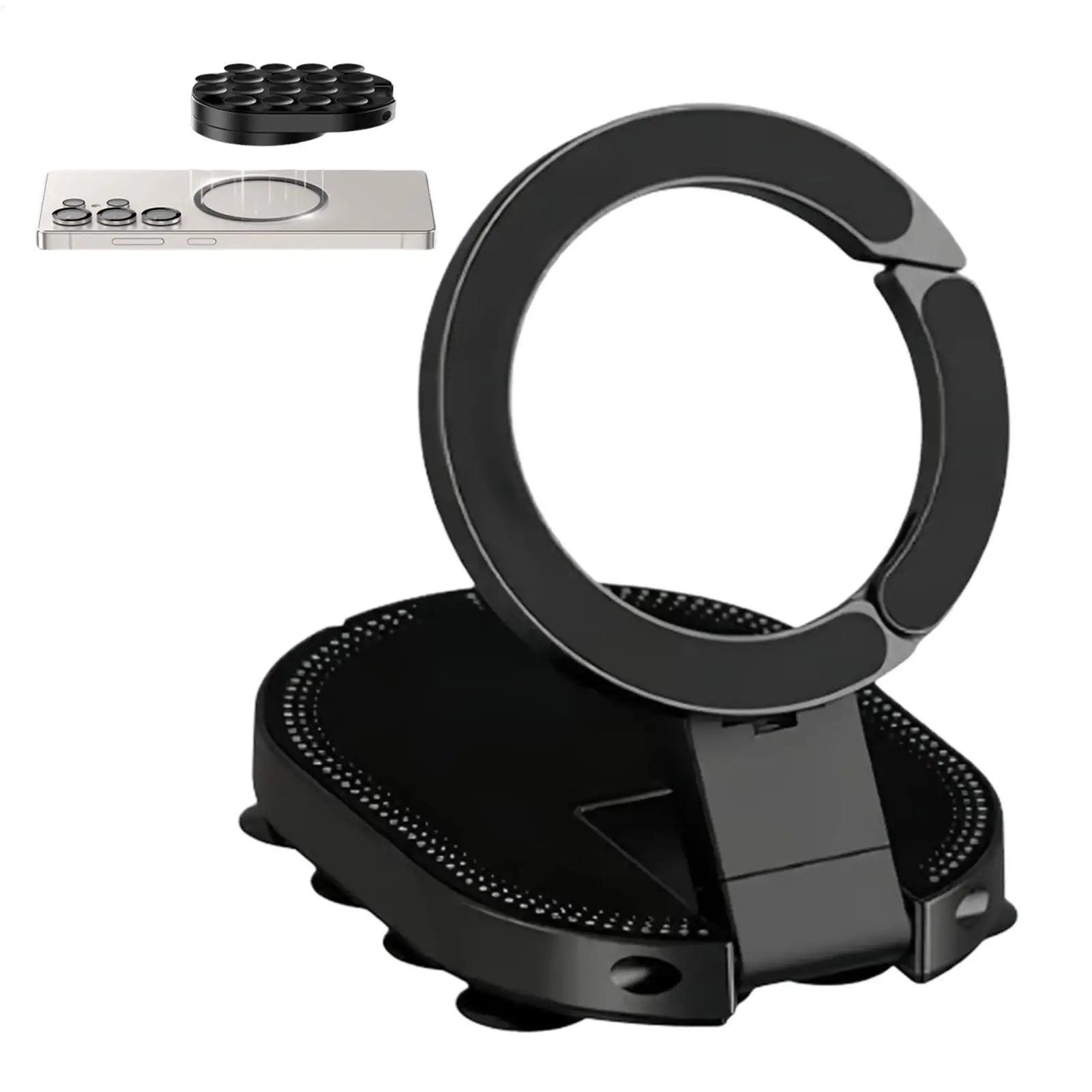 

Magnetic Phone Mount Suction Cup Automobile Navigation Stand 360 Degree Adjustable Car Phone Holder Mount for Home Travel Gym