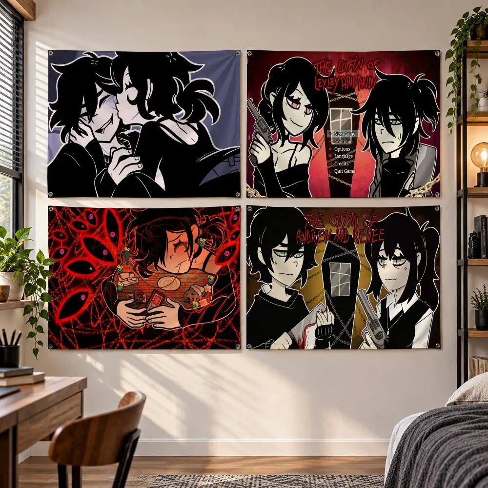 Game T-The Coffin Of Andy And Leyley Flags Banner Decor for Bedroom,Garden,Party,Club,Gaming Room,Indoor Outdoor