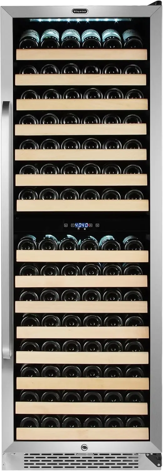 Built-in or Freestanding Stainless Steel Dual Zone Compressor Large Capacity Wine Refrigerator Rack for O